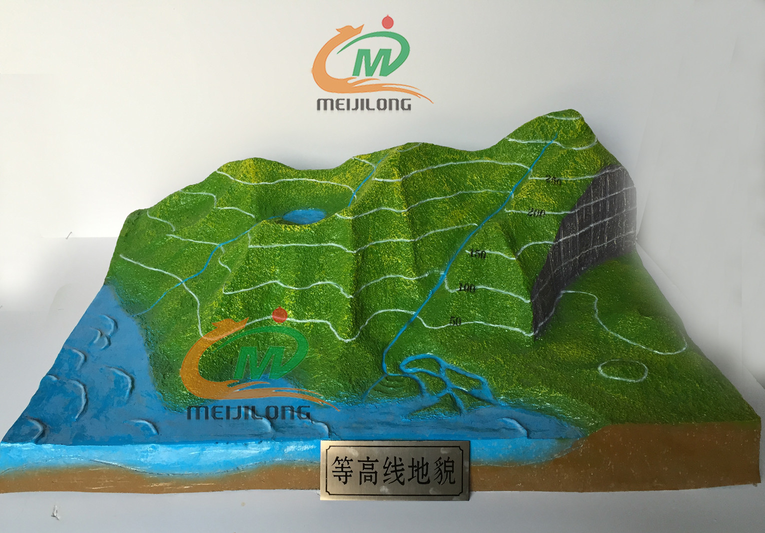 等高线地貌 - 地理园模型 - 产品展示 - 广东顺德美